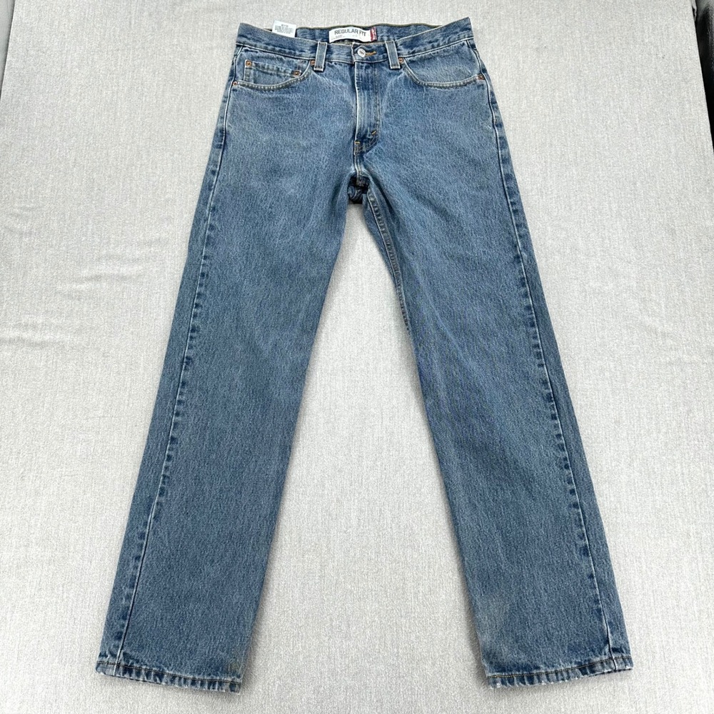 Levis 505 Jeans Mens 32x32 Blue Regular Fit Straight Leg Denim Pants Vintage